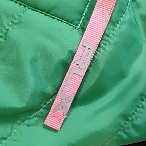 Ralph Lauren RLX Jacket L Winter Quilted Panel Hybrid Pullover Raft Green  Rose - Picture 11 of 13